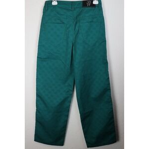 EN ES Teal Textured Floral Wide Leg Crop Pants Women Size 10‎